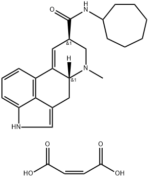 (6aR,9R)-N-Cycloheptyl-7-methyl-4,6,6a,7,8,9-hexahydroindolo[4,3-fg]quinoline-9-carboxamide maleate 结构式