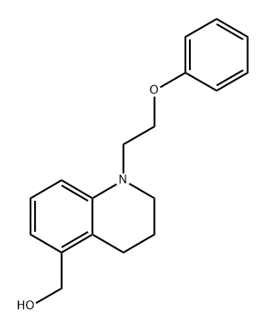 [1-(2-phenoxyethyl)-3,4-dihydro-2H-quinolin-5-yl]methanol 结构式