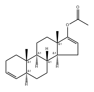 Androsta-3,16-dien-17-ol, acetate, (5α)- (9CI) 结构式