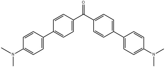 双(4'-(二甲氨基)-[1,1'-联苯]-4-基)甲酮 结构式