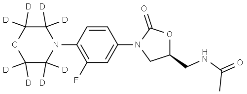 利奈唑胺-D8 结构式