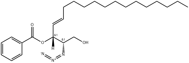 (2S,3R,4E)-2-叠氮基-3-苯甲酰赤式-鞘氨醇 结构式