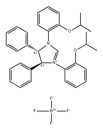 (4S,5S)-1,3-双(2-异丙氧基苯基)-4,5-二苯基-4,5-二氢-1H-咪唑-3-鎓 四氟硼酸盐 结构式