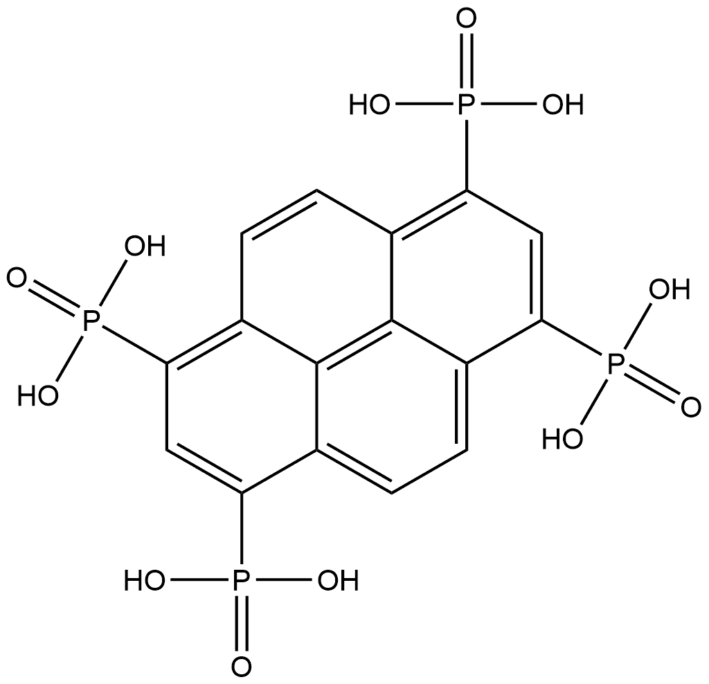 PYRENE-1,3,6,8-TETRAYLTETRAKIS(PHOSPHONIC ACID) 结构式