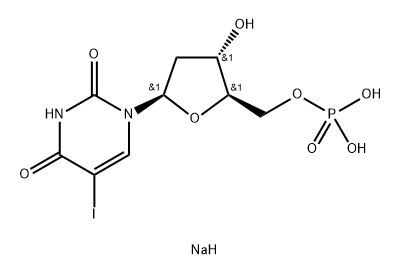 5-IODO-2'-DEOXYURIDINE 5'-*MONOPHOSPHATE SODIUM 结构式