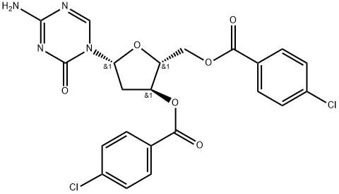 3',5'-二对氯苯甲酰氧基-2-脱氧-5-氮杂胞苷 结构式