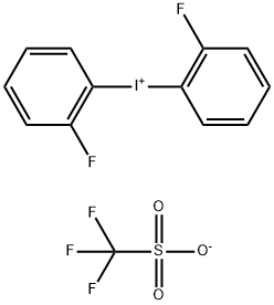 二(2-氟苯基)三氟甲磺酸碘98.00% 结构式