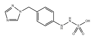 2-(4-((1H-1,2,4-Triazol-1-yl)methyl)phenyl)hydrazine-1-sulfonic Acid 结构式