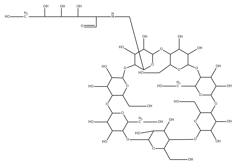 6-(glucosamine)-6-deoxy-β-cyclodextrin 结构式