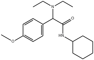 Benzeneacetamide, N-cyclohexyl-α-(diethylamino)-4-methoxy- 结构式