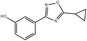 3-(5-Cyclopropyl-1,2,4-oxadiazol-3-yl)phenol 结构式