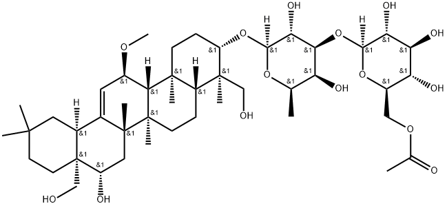 6″-O-Acetylsaikosaponin b3 结构式