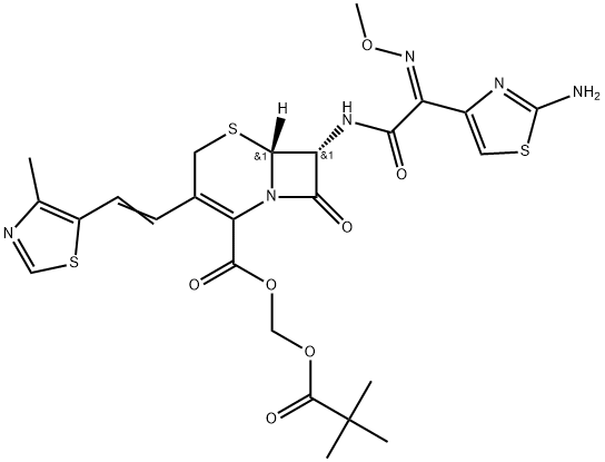 头孢妥仑匹酯杂质18 结构式