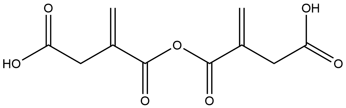 Butanedioic acid, 2-methylene-, anhydride with 2-methylenebutanedioic acid 结构式