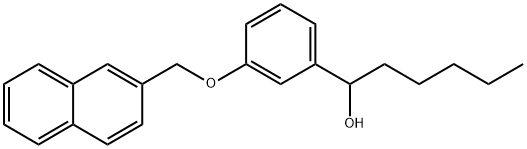 Benzenemethanol, 3-(2-naphthalenylmethoxy)-α-pentyl- 结构式