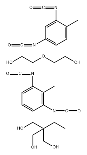 1,3-Propanediol, 2-ethyl-2-(hydroxymethyl)-, polymer with 1,3-diisocyanato-2-methylbenzene, 2,4-diisocyanato-1-methylbenzene and 2,2'-oxybis[ethanol] 结构式