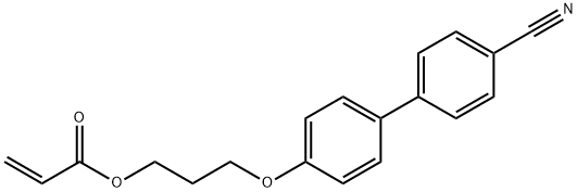 2-Propenoic acid, 3-[(4'-cyano[1,1'-biphenyl]-4-yl)oxy]propyl ester, homopolymer 结构式