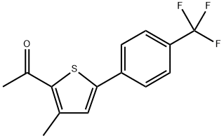 1-[3-Methyl-5-[4-(trifluoromethyl)phenyl]-2-thienyl]ethanone 结构式