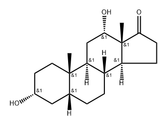 3α,12α-Dihydroxy-5β-androstan-17-one 结构式