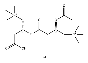 1-Butanaminium, 2-(acetyloxy)-4-[1-(carboxymethyl)-2-(trimethylammonio)ethoxy]-N,N,N-trimethyl-4-oxo-, dichloride, [R-(R*,R*)]- (9CI) 结构式