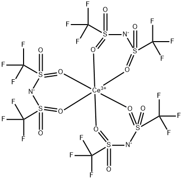 双(三氟甲磺酰基)亚胺铈(III) 结构式