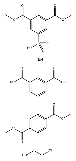 对苯二甲酸/间苯二甲酸/间苯二甲酸磺酸钠/乙二醇共聚物 结构式