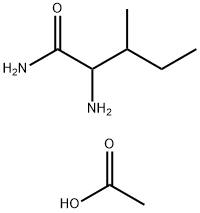 2-氨基-3-甲基戊酰胺,乙酸 结构式