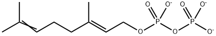 反-3,7-二甲基-2,6-辛二烯基磷酸铵 结构式