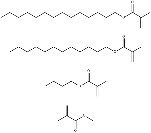 2-Propenoic acid, 2-methyl-, butyl ester, polymer with dodecyl 2-methyl-2-propenoate, methyl 2-methyl-2-propenoate and tetradecyl 2-methyl-2-propenoate 结构式