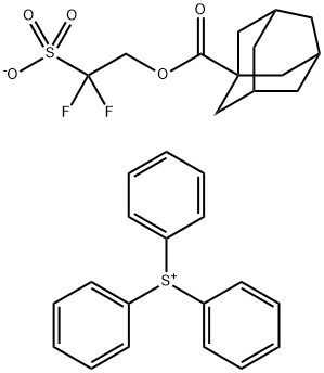 三苯基锍2-(1′-金刚烷)碳氧基-1,1-二氟乙烷磺酸 结构式