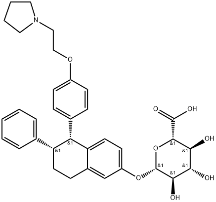 葡萄糖苷酸拉索昔芬 结构式