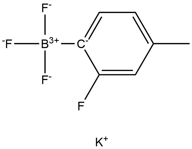 potassium trifluoro(2-fluoro-4-methylphenyl)borate 结构式