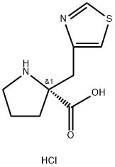 (R)-ALPHA-(4-THIAZOLYLMETHYL)-PROLINE-HCL 结构式