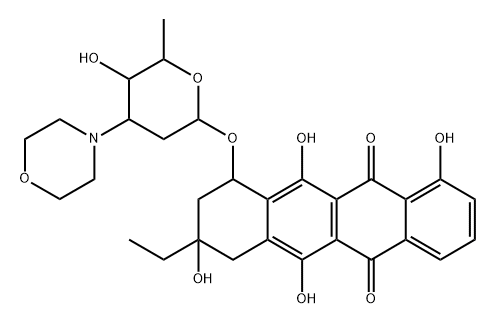 morpholinoanthracycline MX 结构式