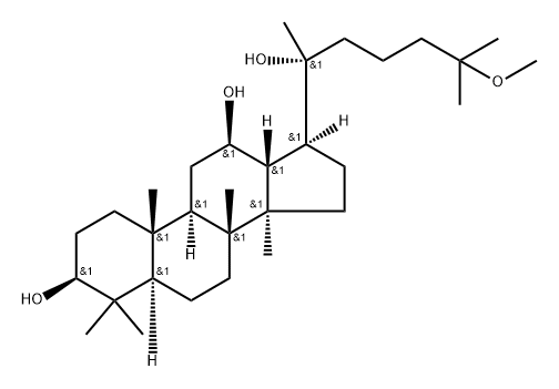 20(R)-25-甲氧基原人参二醇 结构式