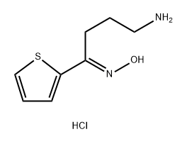 (E)-4-氨基-1-(噻吩-2-基)丁烷-1-酮肟盐酸盐 结构式