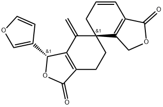 5,4'-Spirobi[isobenzofuran]-1,1'(4H)-dione, 3-(3-furanyl)-3',5',6,7-tetrahydro-4-methylene-, (3S,4'R)- 结构式