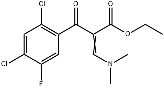 2,4-二氯-Α-[(二甲基氨基)亚甲基]-5-氟-Β-氧代苯丙酸乙酯 结构式