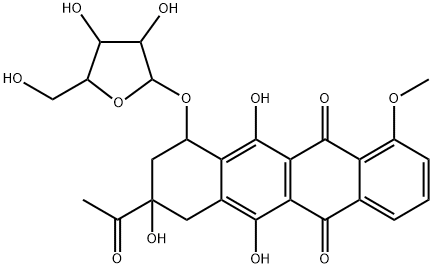 7-O-ribofuranosyldaunomycinone 结构式