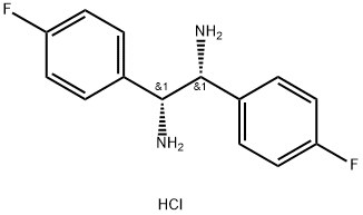 (1R,2R)-1,2-双(4-氟苯基)乙-1,2-二胺二盐酸盐 结构式