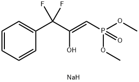 (Z)-1-(二甲氧基磷酰基)-3,3-二氟-3-苯基-1-丙烯-2-醇钠 结构式