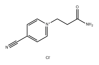 1-(3-氨基-3-羰基丙基)-4-氰基吡啶鎓氯化物 结构式