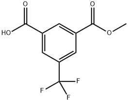 3-(甲氧羰基)-5-(三氟甲基)苯甲酸 结构式