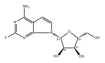 7H-?Pyrrolo[2,?3-?d]?pyrimidin-?4-?amine, 2-?fluoro-?7-?β-?D-?ribofuranosyl- 结构式