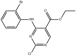 ethyl4-((2-bromophenyl)amino)-2-chloropyrimidine-5-carboxylate 结构式