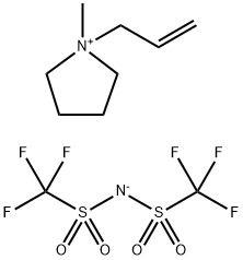 1-烯丙基-1-甲基吡咯烷鎓双(三氟甲磺酰)亚胺 结构式