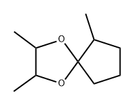 1,4-Dioxaspiro[4.4]nonane,2,3,6-trimethyl-,[2R-[2-alpha-,3-bta-,5-alpha-(S*)]]-(9CI) 结构式
