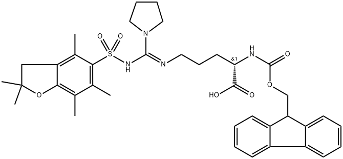 FMOC-ARG(PYRRODINE, PBF)-OH 结构式