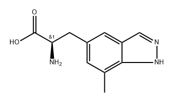 1H-Indazole-5-propanoic acid, α-amino-7-methyl-, (αR)- 结构式