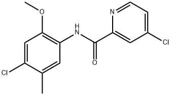 4-Chloro-N-(4-chloro-2-methoxy-5-methylphenyl)-2-pyridinecarboxamide 结构式